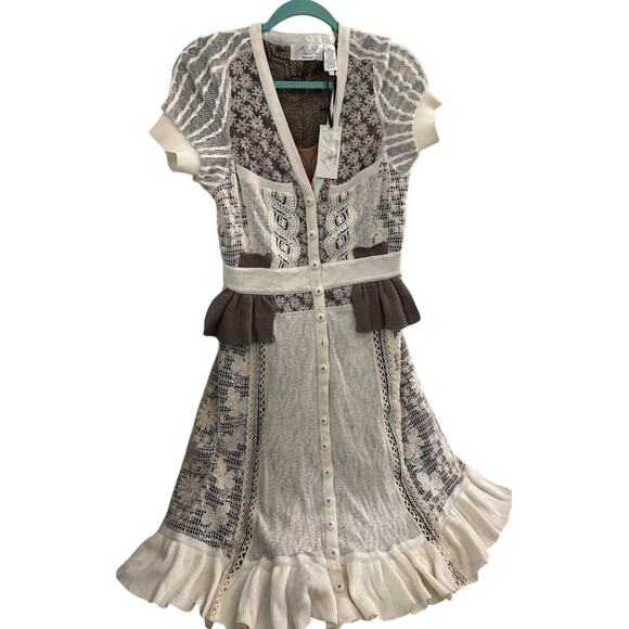 Byron Lars Dresses & Skirts - RARE $675 Byron Lars Beauty Mark NWT Dress White Cotton Lace 6 S Beautiful!